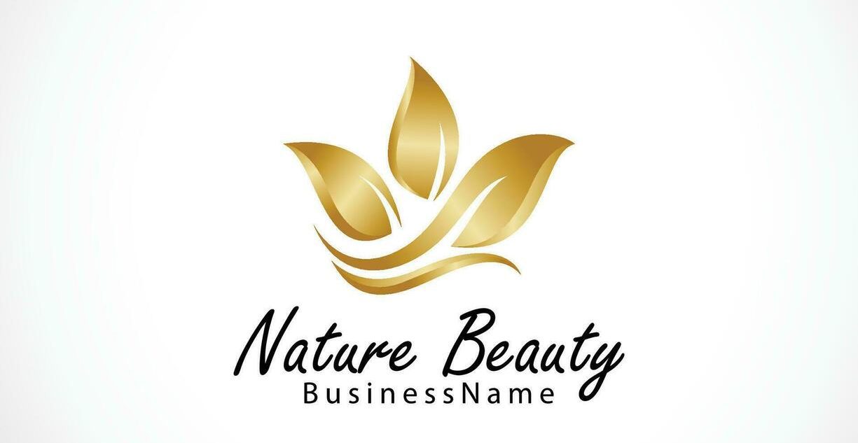 nature-beauty-logo-creative-leaf-color-gradient-gold-fashion-lotus-design-concept-elegant-vector